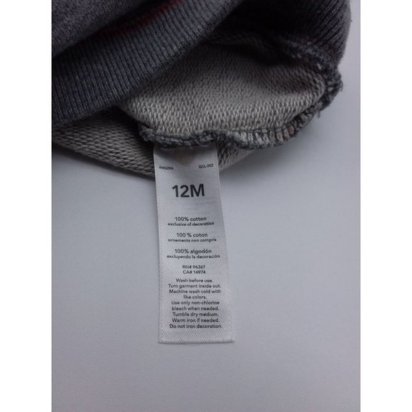 Baby B'Gosh It's All Good Infant Sweatshirt Grey Size 12 Months - Picture 6 of 7